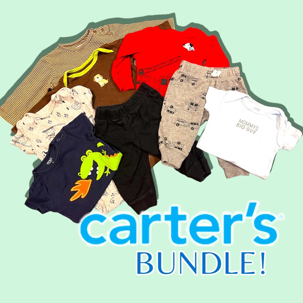 🎉HP🎉 Carter’s Boys 6 Month Bundle of EIGHT 👶🏼👩🏽‍🍼🧑🏻‍🍼 - Picture 2 of 11